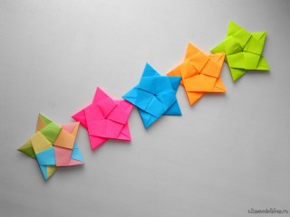 Схема оригами из бумаги очки