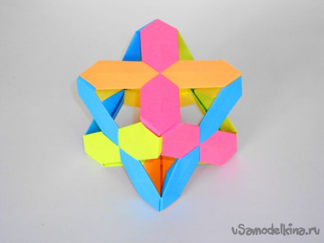 Гипер Куб из бумаги. Модульный оригами куб