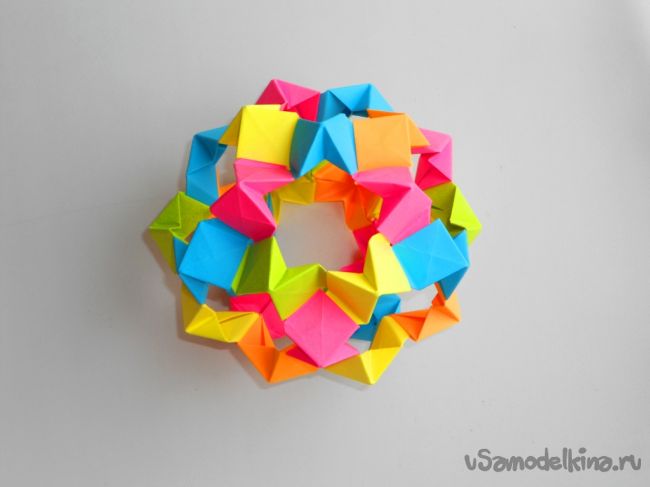 Оригами 3D шар из бумаги. Кусудама звезда